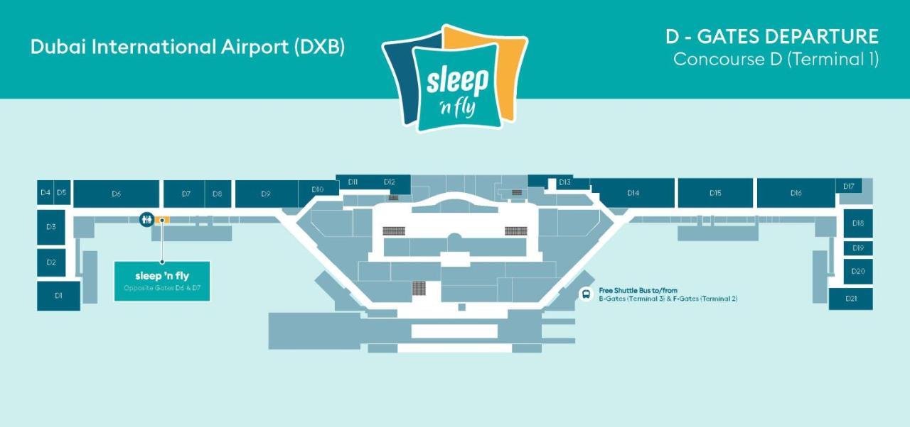 Sleep 'N Fly Sleep Lounge, D-Gates Terminal 1 - Transit Only Hotel Dubai Buitenkant foto